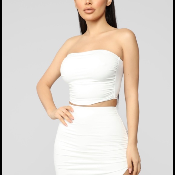 Fashion Nova Dresses & Skirts - NWT Cut it up cutie skirt set off white
